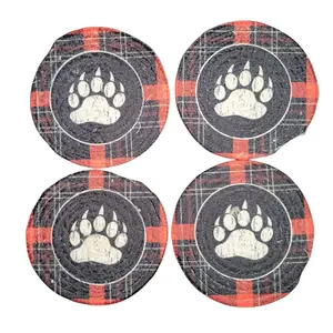Trailblazer Trails Bear Paw Coaster Set