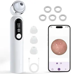 [DOCHEN] Visible Exfoliator black head Vacuum Cleaner, Skin Scrubber with Camera, Pore Cleaner with Three Modes, USB Rechargeable, Nose Cleansing Skincare for All Gender, Summer Gift for Men & Women