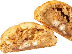 Sea Salt Caramel Brownie Cookie Multipack 4 Cookies 6 oz Each Gourmet Snack with White Chocolate & Brownie Chunks Giant Gooey Treat Ideal for Sharing or Dessert Biscuit