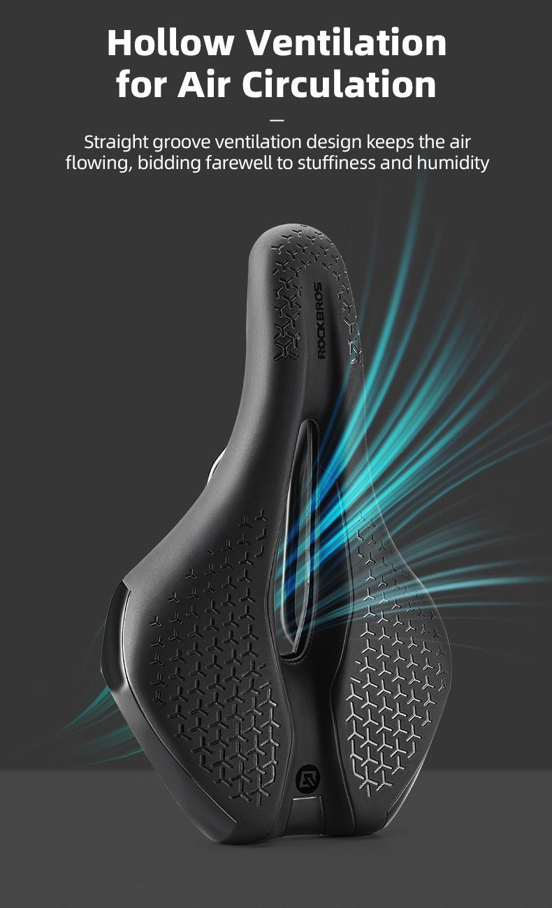 ROCKBROS Bike Saddle MTB Road Bike Seat Cushion Comfortable Hollow Riding Bicycle Accessories