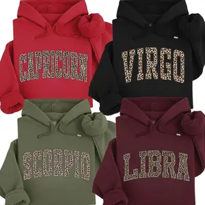 [SALE OFF 50%] Full Zodiac Sign Hoodie – Complete 12 Horoscope Signs Leopard Letter Design , Leopard Astrology Theme , Unisex Hoodie , Everyday Wear , Soft Warm Comfortable Fit , Perfect Gift For Zodiac Lovers RWS