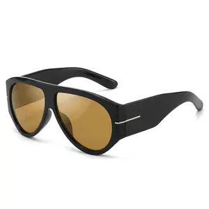 Vintage Aviator Sunglasses for Women & Men, Retro 70s Style Thick Frame UV400 Protection Fashion Eyewear for Daily Wear Beach Driving Shopping
