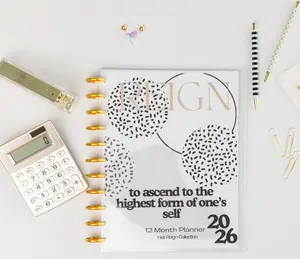 Reign Modern Monochrome 12-Month Planner – Refillable Luxury Disc-Bound