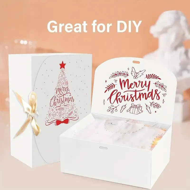 Large All-In-One Christmas Gift Box Set, 10-Piece Gift Packaging Boxes with Ribbons, Perfect for Holidays, Birthdays & Weddings