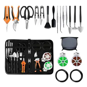 20 Pcs Bonsai Tools Set,Gardening Succulent Tree Indoor Beginner Tool Kit, Include 262 Feet Bonsai Wire, 29.5"x29.5" Plant Repotting Mat, Leather Bag, Bonsai Scissors, Pruning Shears, Garden Accessories Gifts for Women - Home Improvement.