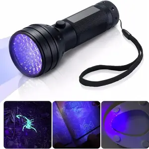 51 LED UV Flashlight for Pet Urine Detection, Detects Dog Cat Rabbit Urine, Spots, Scorpions, Bed Bugs, Dries UV Glue, Fake Bills, Battery Not Included