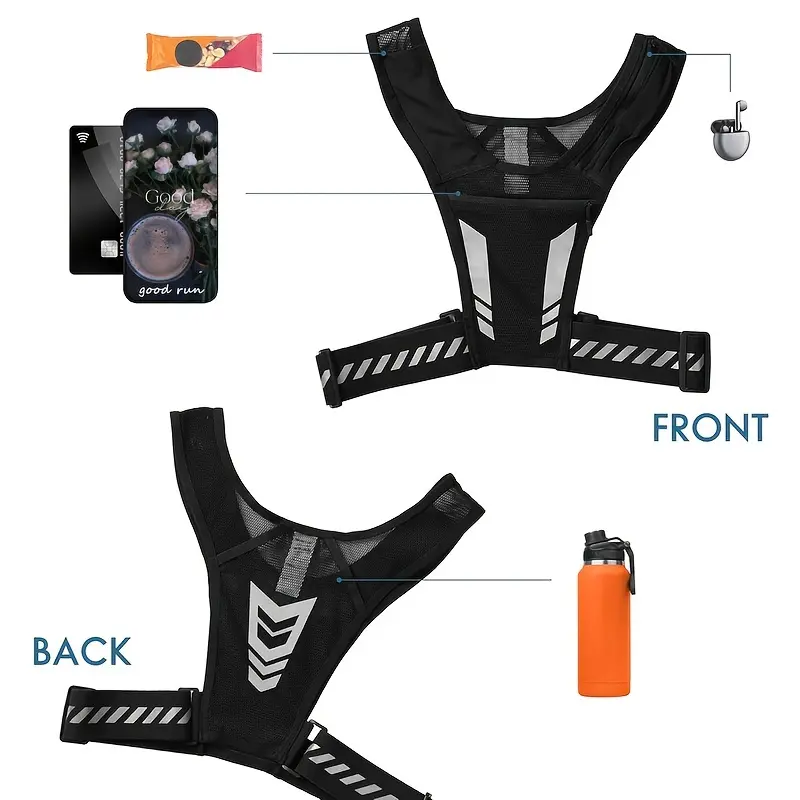 Running Vests for Outdoor Sports, Cycling Backpacks, Casual Hiking Bags, Water Packs, Phone Holder Vests, Card Pocket Vests, Lightweight Breathable Vests, Unisex Adjustable Vests