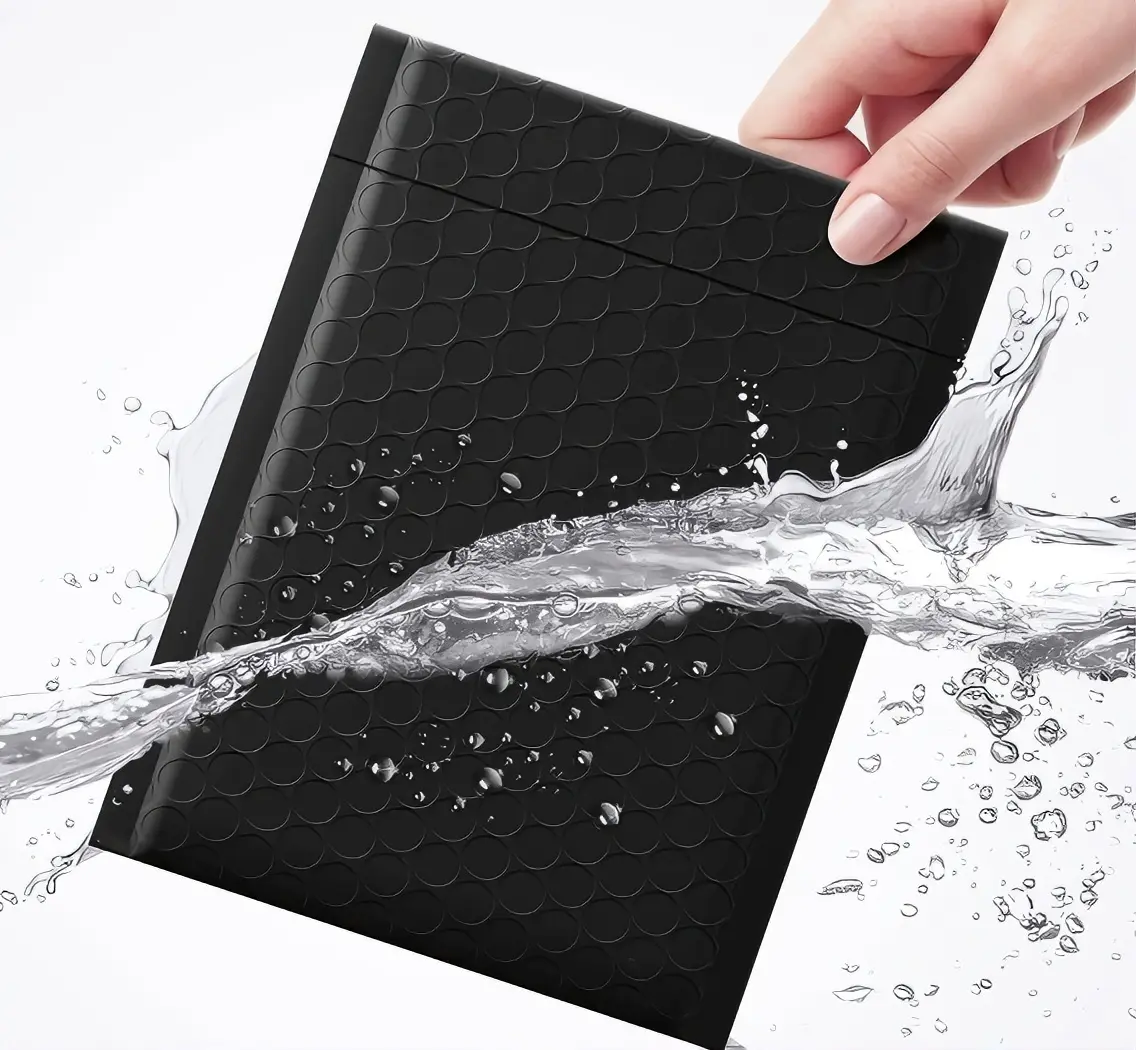 Waterproof Black Bubble Mailer Envelope for Secure Shipping and Protection