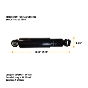 Heavy Duty Shock Absorber for Hendrickson Intraax, Vantraax, Ridewell, SAF Holland, Great Dane, Utility, Trailmobile | 2 Pack