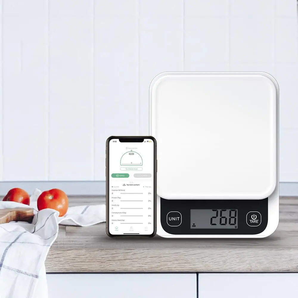 Smart Digital Food Scale, 1 Count Kitchen Food Scale with Nutritional Calculator, Food Weight Scale for Diet, Keto, Macro, Calorie, Cooking, Meal Prep