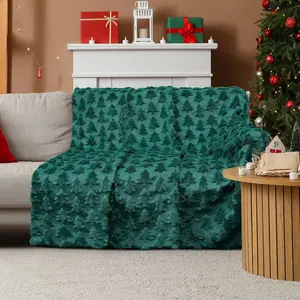 Green Christmas Blankets and Throws 50" x 60", Xmas Tree Soft Fuzzy Cozy Blanket for Couch Sofa Bed, Holiday Throw Blanket for Christmas Winter  Decorations Ideal  Option