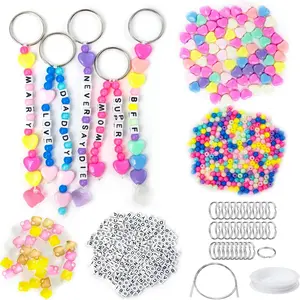 664pcs DIY Keychain Parts and Chain Assembly Kit, Make Your Own Key Rings, Fun Creative Activity, Unique Handmade Gift Idea, Keychain Set