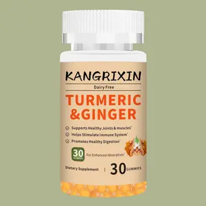 Turmeric &Ginger with Black Pepper - High Potency 4210mg Turmeric Curcumin Supplement for Joint Support & Digestive Health - Curcumin with Black Pepper - 30 Gummies Edible