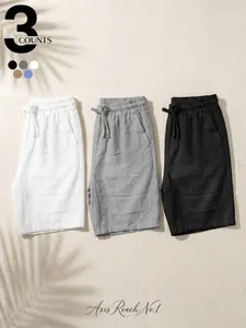 A1 Men's Old Money Premium Casual Plain Linen Shorts Summer Lightweight Breathable Drawstring Waist Beach Vacation Lounge Bottoms Aesthetic Travel Outfit