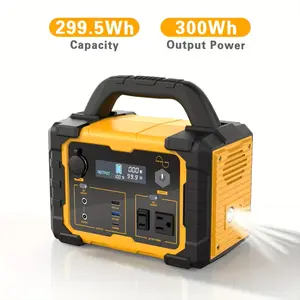 Iron Man Style Orange 300W Portable Power Station Explorer 300, 293Wh Backup Lithium Battery, Solar Generator for Outdoor Camping, Travel, Hunting & Emergency Blackout (Solar Panel Optional)