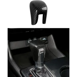Car Gear Shift Knobs Decals for Honda Civic 2022 2023 / Honda Accord 2018-2023 / Honda CRV HRV 2023 Accessories ABS Carbon Fiber Stickers, Black