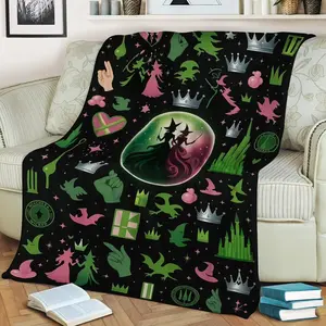 Wicked Blanket Gift Pink Witch Green Witch Bestie Christmas Birhtday Gift For Best Friend Glinda And Elphaba Blanket Wicked For Good Decor Gift Defying Gravity Shiz University