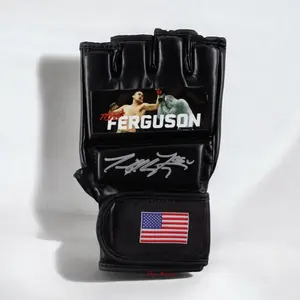 Tony Ferguson Signed MMA Custom USA Glove Beckett Authentic Autographed Fight Gear with American Flag Patch