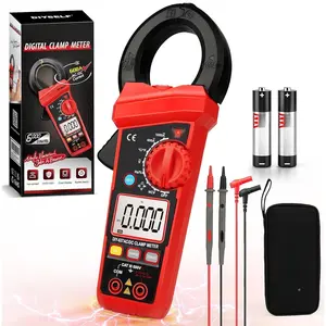 6000 Counts Digital Clamp Meter, True RMS   Tester, Amp Meter Capacitance Meter, Resistance Continuity Tester, Professional Multimeter with Test Leads Pouch and