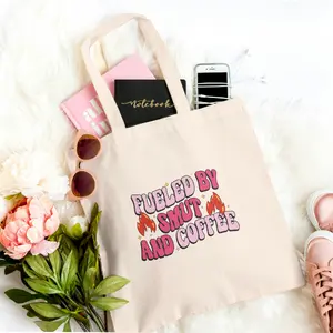 Fueled by Smut and Coffee Canvas Tote Bag book ish