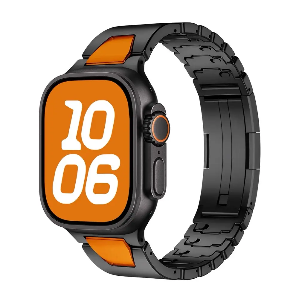 Modular Metal Watch Band for 44/45/46/49mm Smart Watches - Titanium Orange, Effortless Style Swaps, Replaceable Band Option, Versatile Design, Manufacturer Warranty, Smart Wearable Accessory, Manufacturer Warrenty