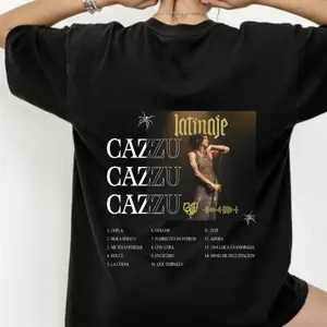 Cazzu T-shirt, Cazzu Singer Mexico Graphic Tee, Latinaje  For Tour 2026 T-shirt,  Gift for Unisex Tee, Full Size, Full Color.