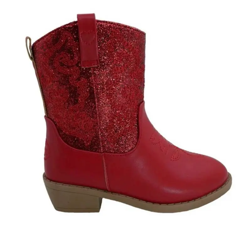 Pawz Little & Big Girls Glitter Western Boots