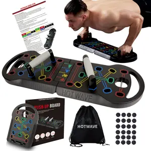 HOTWAVE Push Up Board Fitness,Professional Strength Training Equipment for Chest, Shoulders, Back & Triceps, Portable Workout Station with Non-Slip Handles