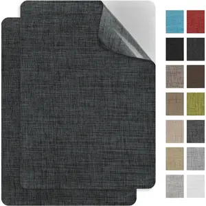 2Pcs 8*11Inch Self-Adhesive Couch Repair Patches with Strong Glue for Sofa Tote Bags Car Seats Furniture Dark Grey