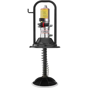 Grease Pump, 50:1 Pressure Ratio Air Operated Grease Pump with 13 ft High Pressure Hose and Grease Gun, Pneumatic Grease Pump with Barrel Cap, Portable Lubrication Grease Pump 360° Gun Head