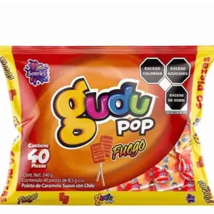 Gudu Pop Fuego Snack Paleta, 40-Piezas /340g
