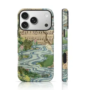 Retro Nature Sheet Music Doodle Design Phone Case Full Body Protection for iPhone 17 Pro Max/16 Pro Max /15Pro Max 15/14/13/12 & Samsung S26 /S25Ultra Trendy Personalized Phone Case