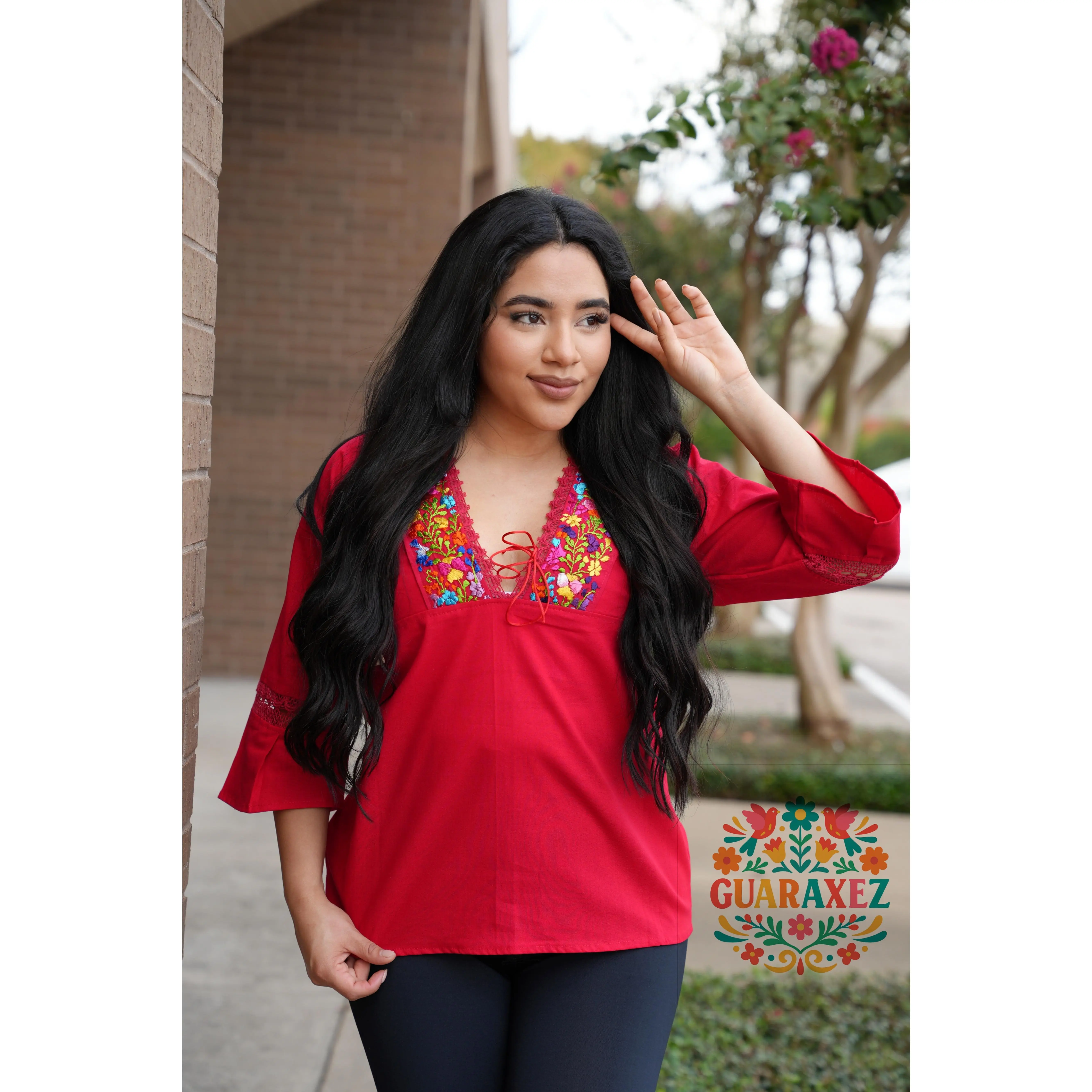 Jassie Mexican Embroidery Blouse Jassie Mexican Embroidery Blouse