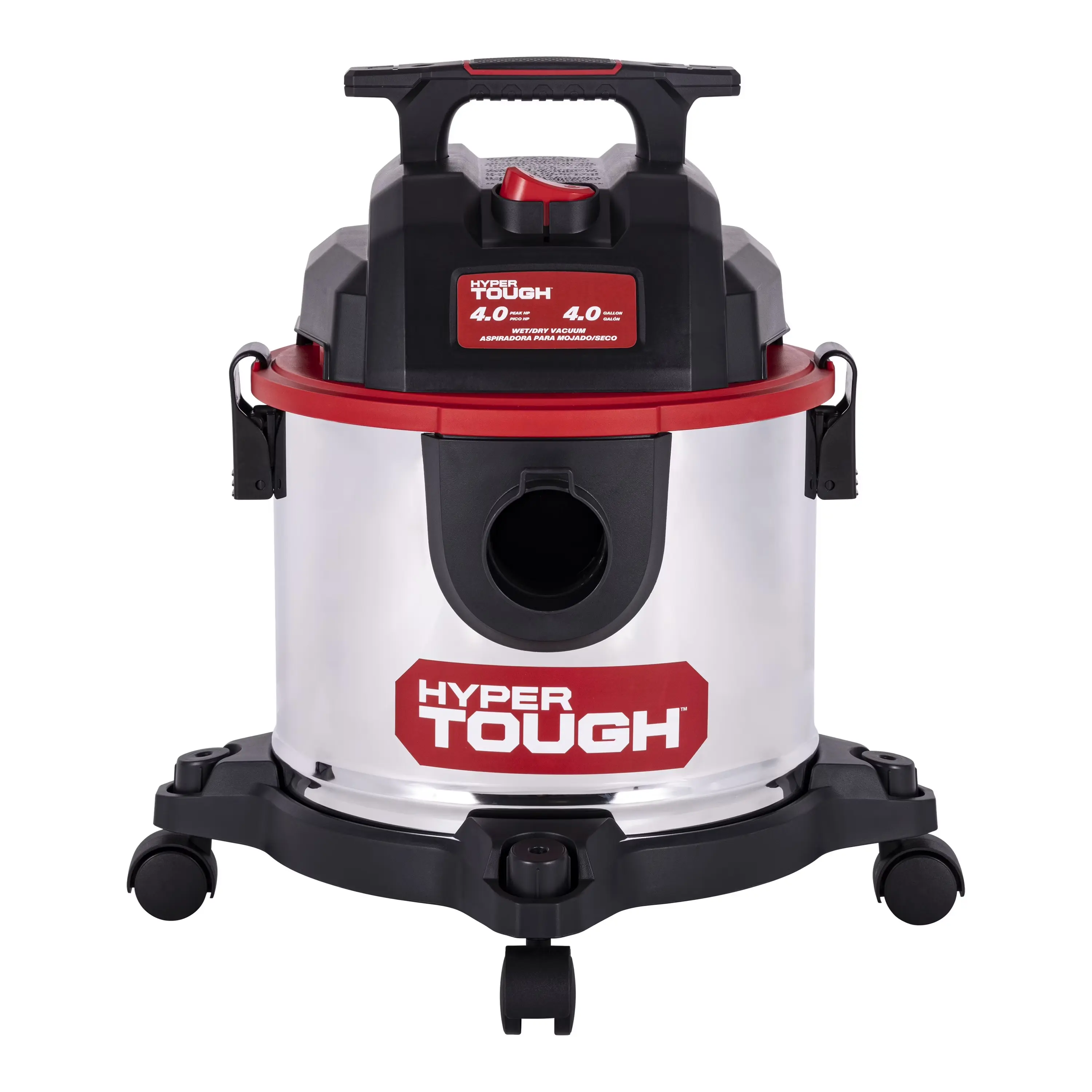4 Gallon 4 HP Stainless Steel Wet Dry Vacuum for Home, Car, Garage & Workshop