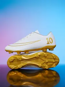 Youth Professional Long Stud Soccer Cleats, Anti-Slip Durable Training Match Shoes, Breathable Low Top Design, Comfortable for All Seasons, Football Boots