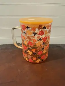 16oz UVDTF Designed Ombre Colored Handled Glass W/ a Colored Plastic Lid& Plastic Straw