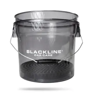 BLACKLINE Detailing Bucket – 3.5 Gallon Wash Bucket with Grit Guard for Safer, More Efficient Car Washing