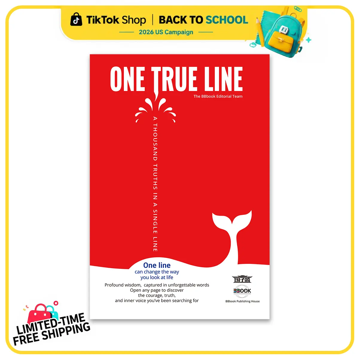 English Abridged Daily Inspirational Book - "1 True Line" Condensed Life Wisdom Quotes, All-Scenario Wisdom for Busy Young Adults in Confusion Periods for Self-Awakening & Personal Growth, New Edition, Instant Strength