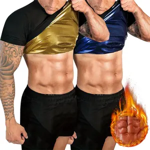 Men's Sauna Sweat Suit, Waist Trainer Compression Suit, Belly Girdles Workout Gym Clothes Sleeve