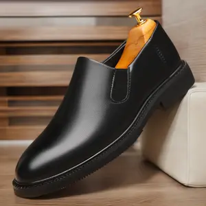 Large size men's new business casual leather shoes lazy men's shoes 63752