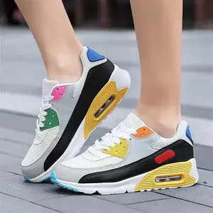 2025 Retro Running Shoes Low Top Air Cushion Shock Absorption Casual Couple Jogging Shoes