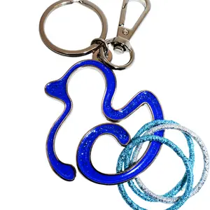 Blue Thunder Cheer Duck Keychain