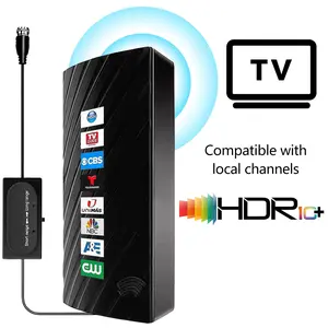 Digital TV Antenna for Smart TV Indoor,Digital Antenna with Smart Chip Signal Booster Long Range Reception HDTV Antenna for Local Channels, Compatible with Smart TV & Old TV,Easy Setup, Smart IC Chip