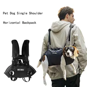 Portable Pet Dog Carrier Backpack, Puppy Carrier, Dual Shoulder Head Support Strap, Cat Bag Crossbody Single Shoulder Handbag, Ideal for Cycling