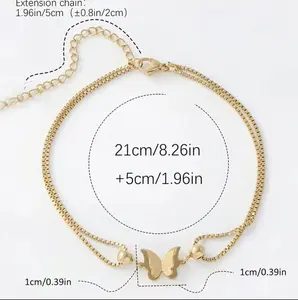 Gold Butterfly Adjustable Anklet, Dainty Summer Foot Jewelry for Women#anklet #butterflyanklet #goldanklet #footchain #summerjewelry #beachjewelry #daintyjewelry #bohojewelry #giftforher