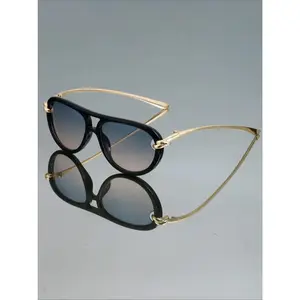 New Vintage Oval Fashion Eyeglasses, Unique Temple Design Elegant Unisex Glasses for Daily Wear & Photoshoot