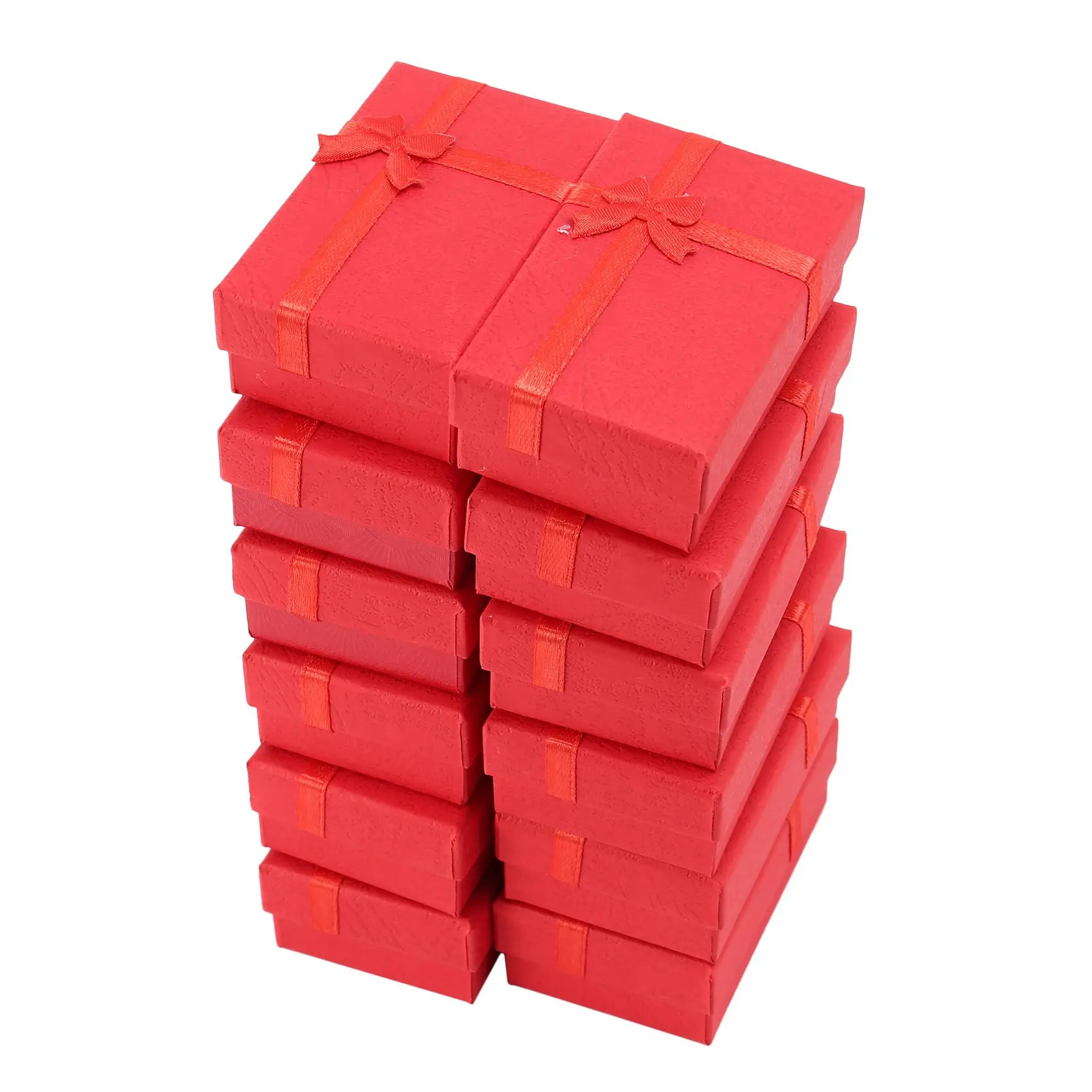 12pcs Bulk Pack High Quality Paper Jewelry Boxes - 1.9x3.1x0.9in Mix-Color Gift Box Design, Gift Wrapping Supplies for Small Automotive & Motorcycle Transport, Jewelry Storage