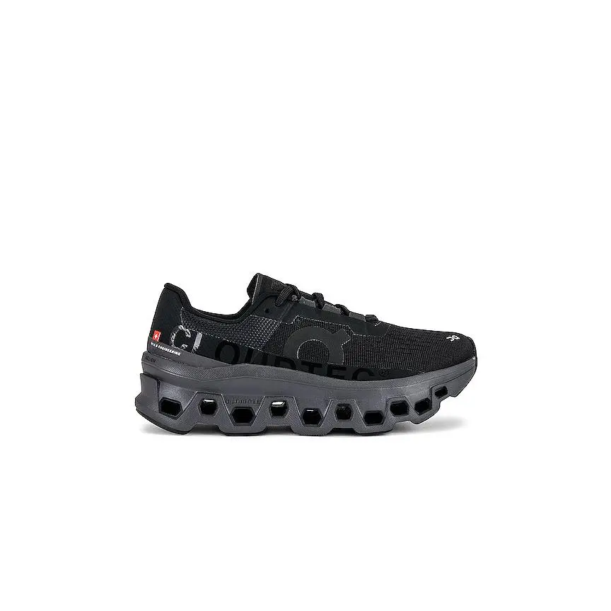 On Cloudmonster Sneaker in Black & Magnet