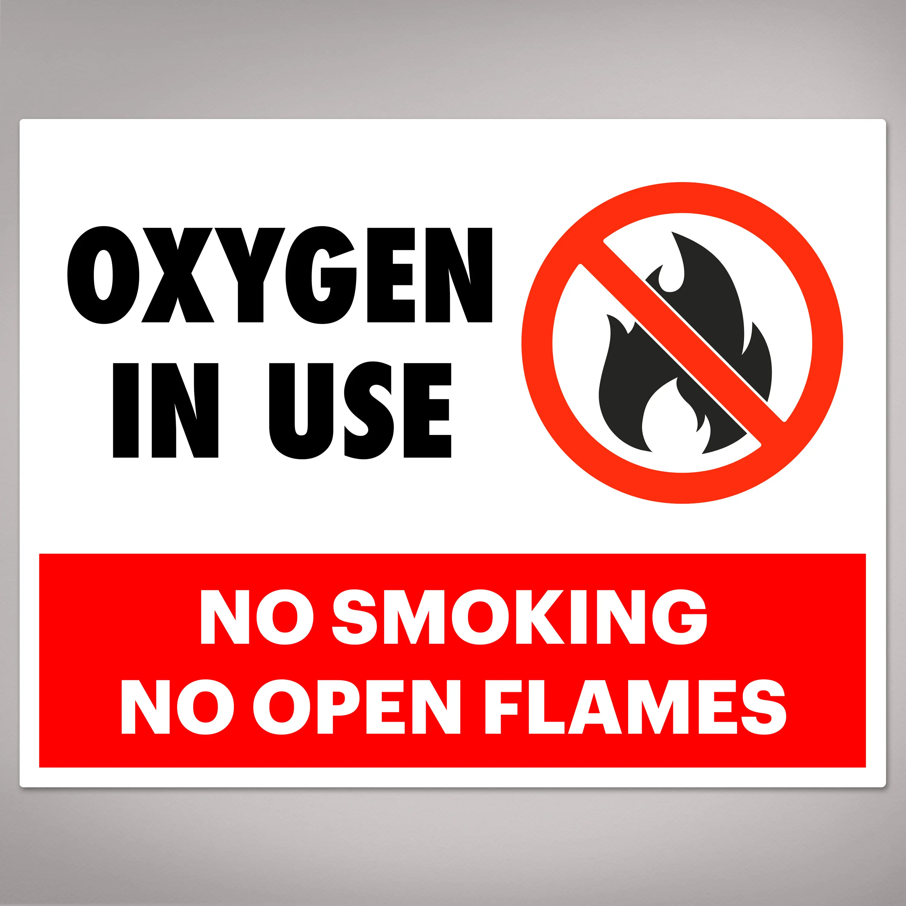 Avery Oxygen in Use No Smoking Sign Label Stickers, Waterproof, UV Resistant, Preprinted, 8.5" x 11", 2 Stickers