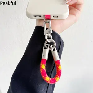 Ring Buckle Mobile Phone Lanyard, Thumb Lanyard 360° Rotating Bidirectional Ring buckle Mini Finger Anti-loss Lanyard Pendant